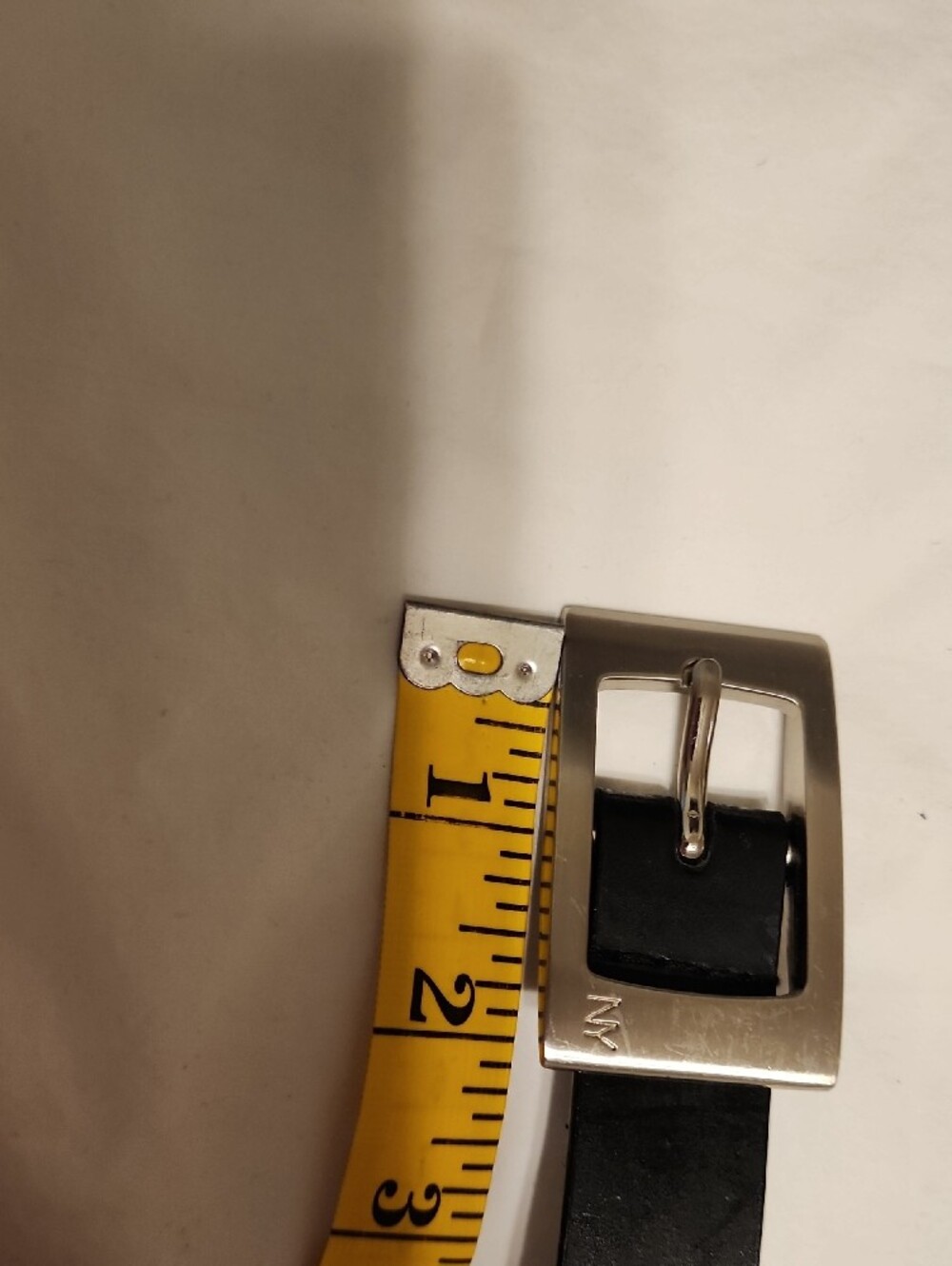 Womens Classic Black Leather Belt - Black - Picture 5 of 7